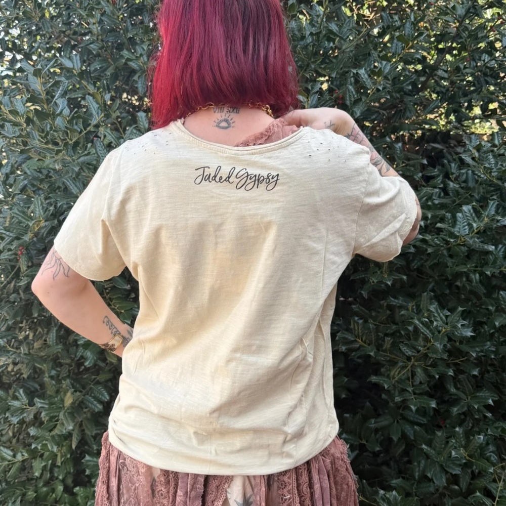 Jaded Gypsy Tee with Heart and Dove Design s/m - Picture 9 of 9